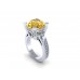 Zásnubný prsteň biele zlato s briliantom 128
